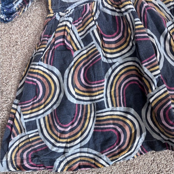 Pink Chicken Blue Rainbow Evelyn Colorful Patterned Dress - Picture 10 of 10